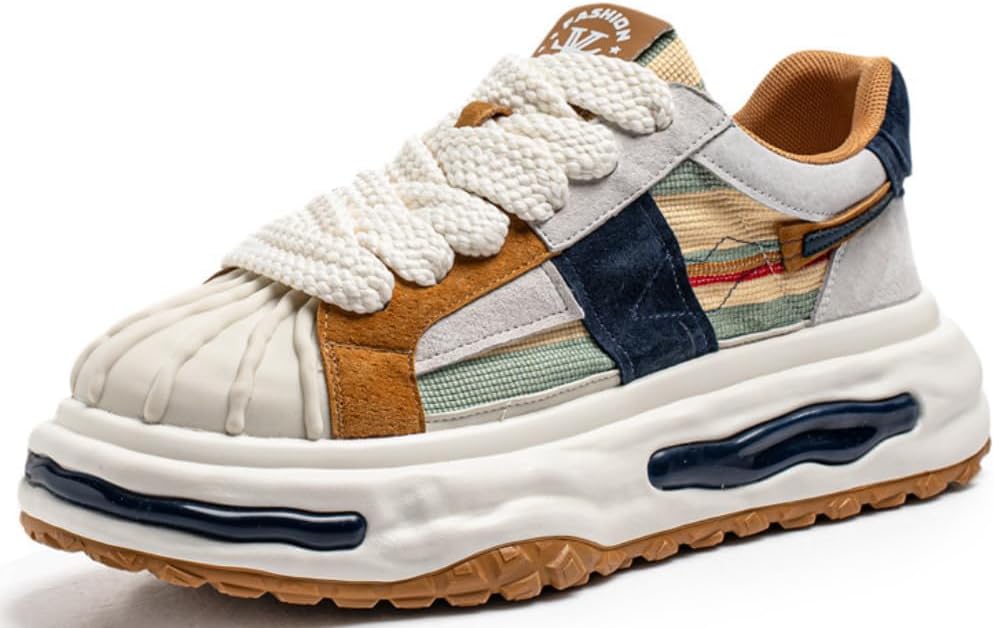 

Мужские легкие кроссовки Lexamen для тренировок и повседневной носки, с контрастными вставками, на шнуровке, для скейтбординга, удобные ретро-кроссовки, белый