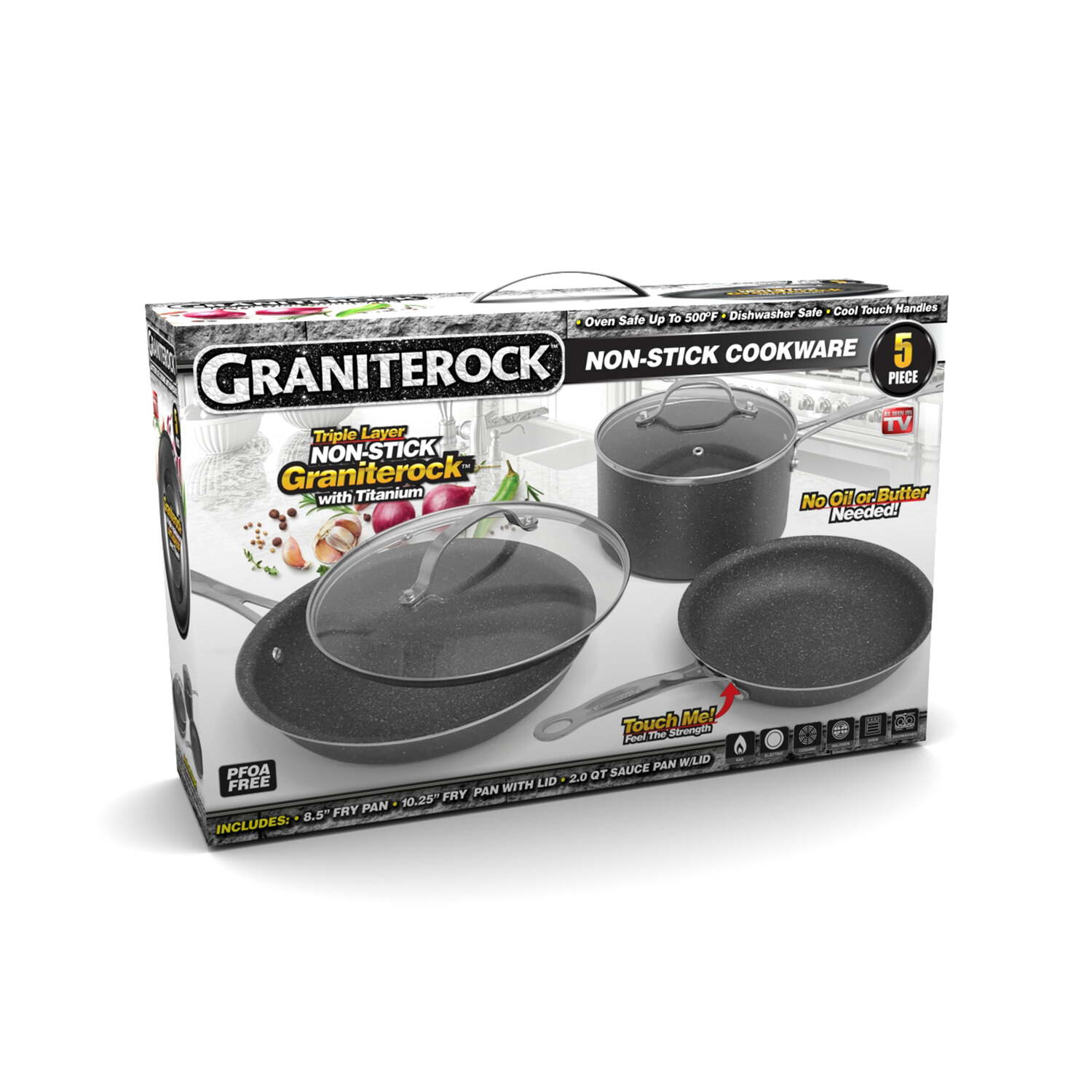 

Набор для приготовления GraniteStone 5 предметов, черный
