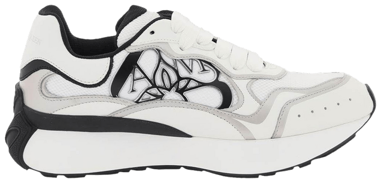

Кроссовки Alexander McQueen Sprint Runner 'White Black Silver', белый
