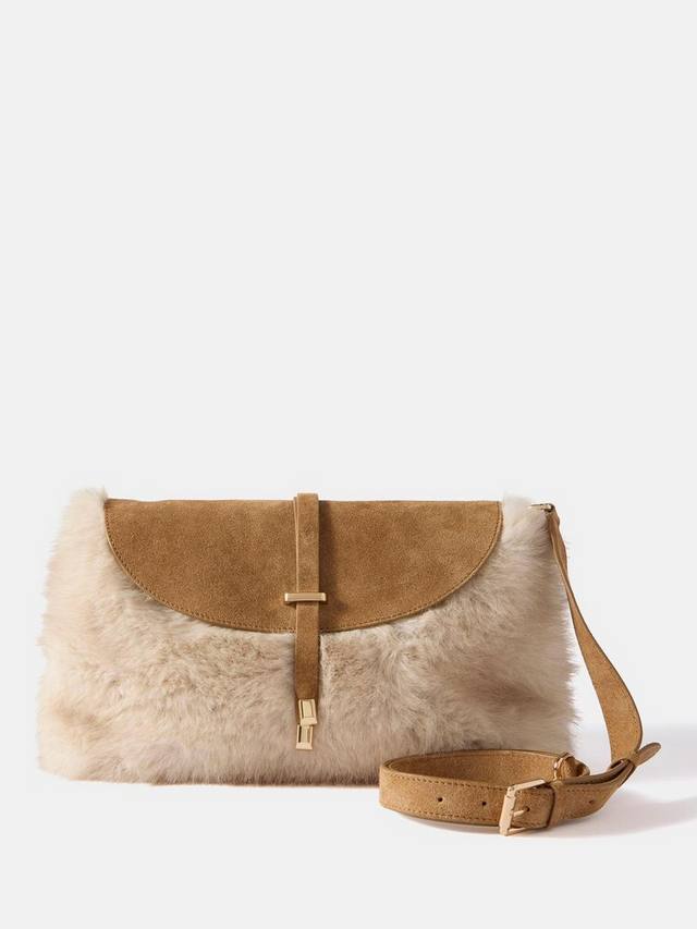 

Сумка через плечо из искусственного меха Mint Velvet