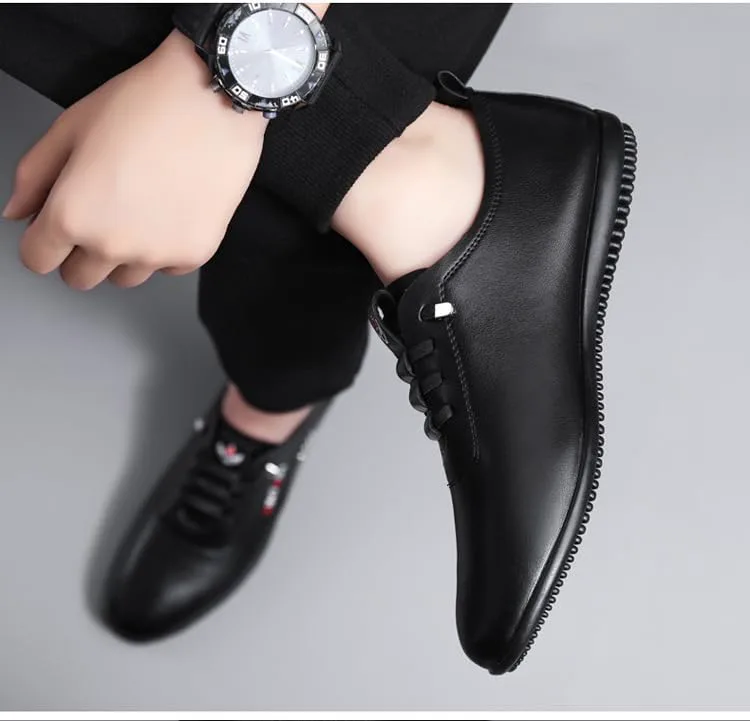 Man's Seasonal Style Features a Pair of Loafers - Stylish, Versatile, Lightweight and Comfortable, Suitable for Both Work and Casual wear FmShi, черный — фото 3