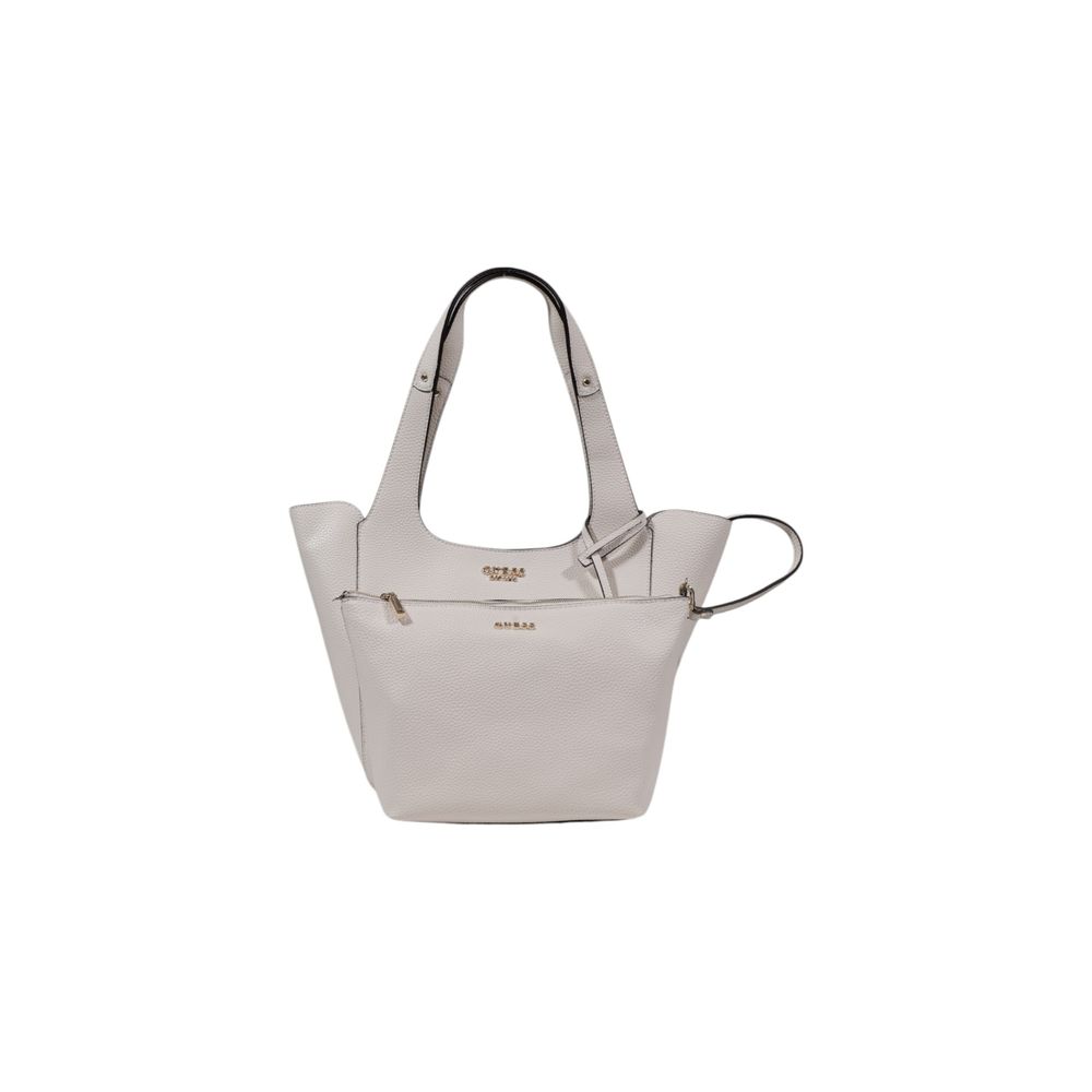

Кремовая полиэтиленовая сумочка GUESS