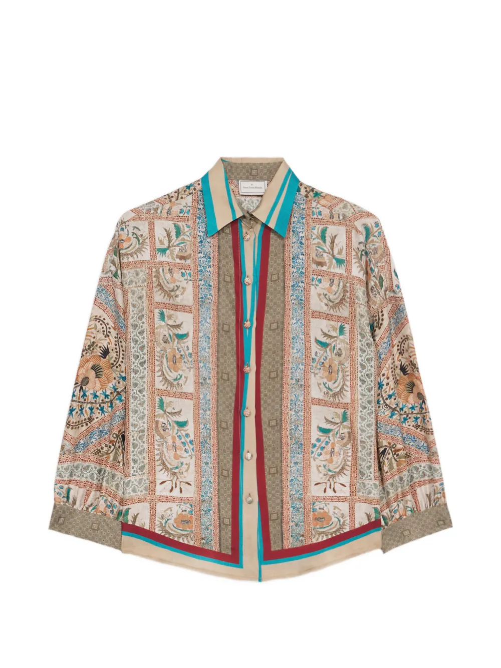 

Шелковая рубашка Pierre-Louis Mascia, бежевый