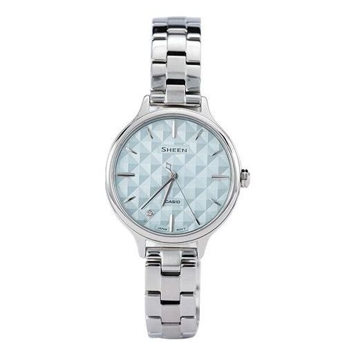 

Часы CASIO SHEEN Series Minimalistic 3D Rhombus Business Watch SHE-4545D-2AUPR Light Blue Analog, синий