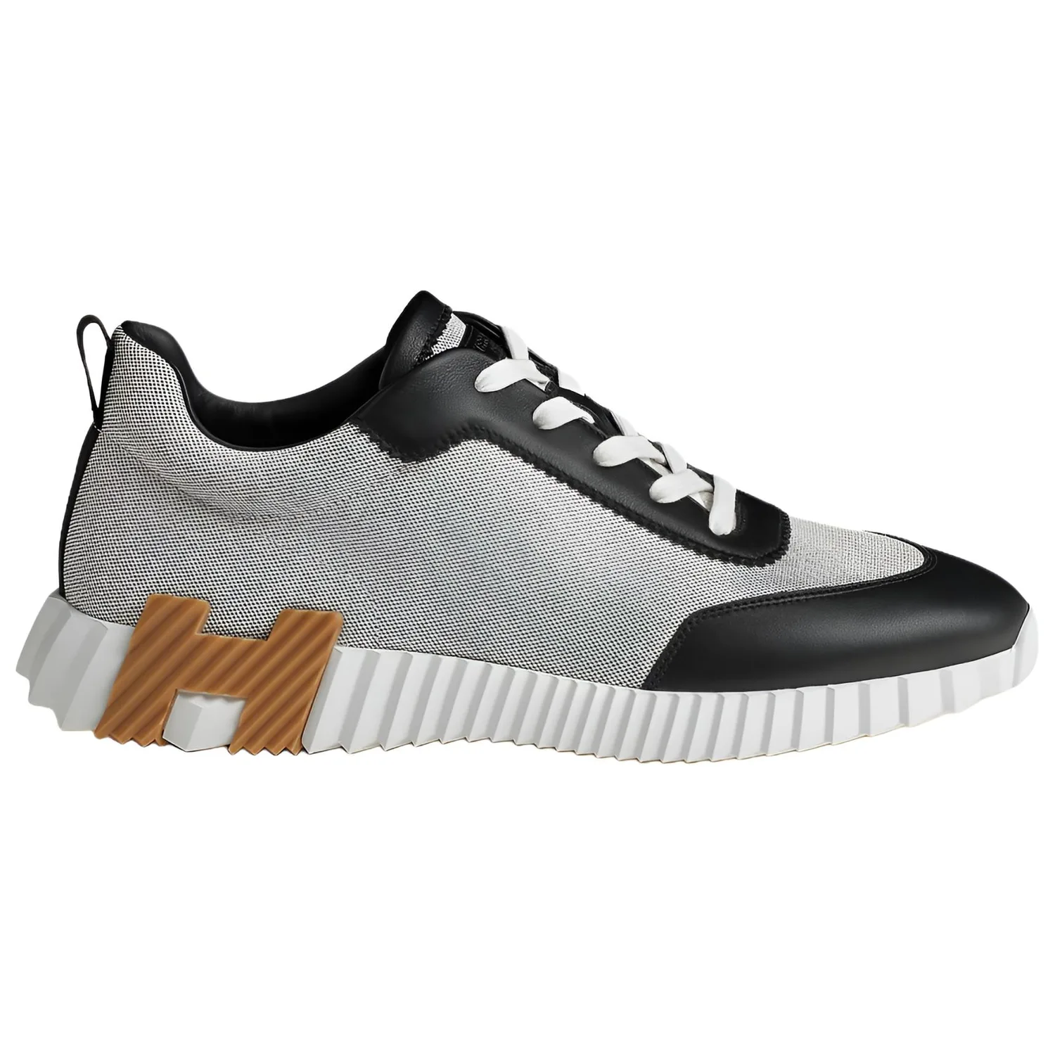 HERMES Кроссовки мужские низкие casual темно-красно-фиолетовые, черные — фото 3