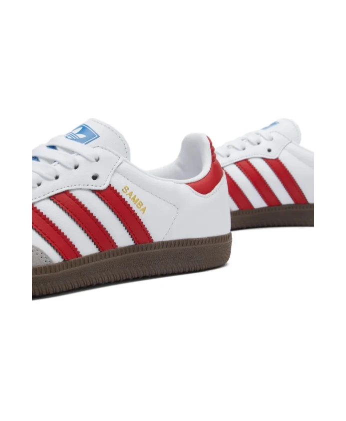 Самба и бело-алые кроссовки Adidas Originals, мультиколор — фото 3