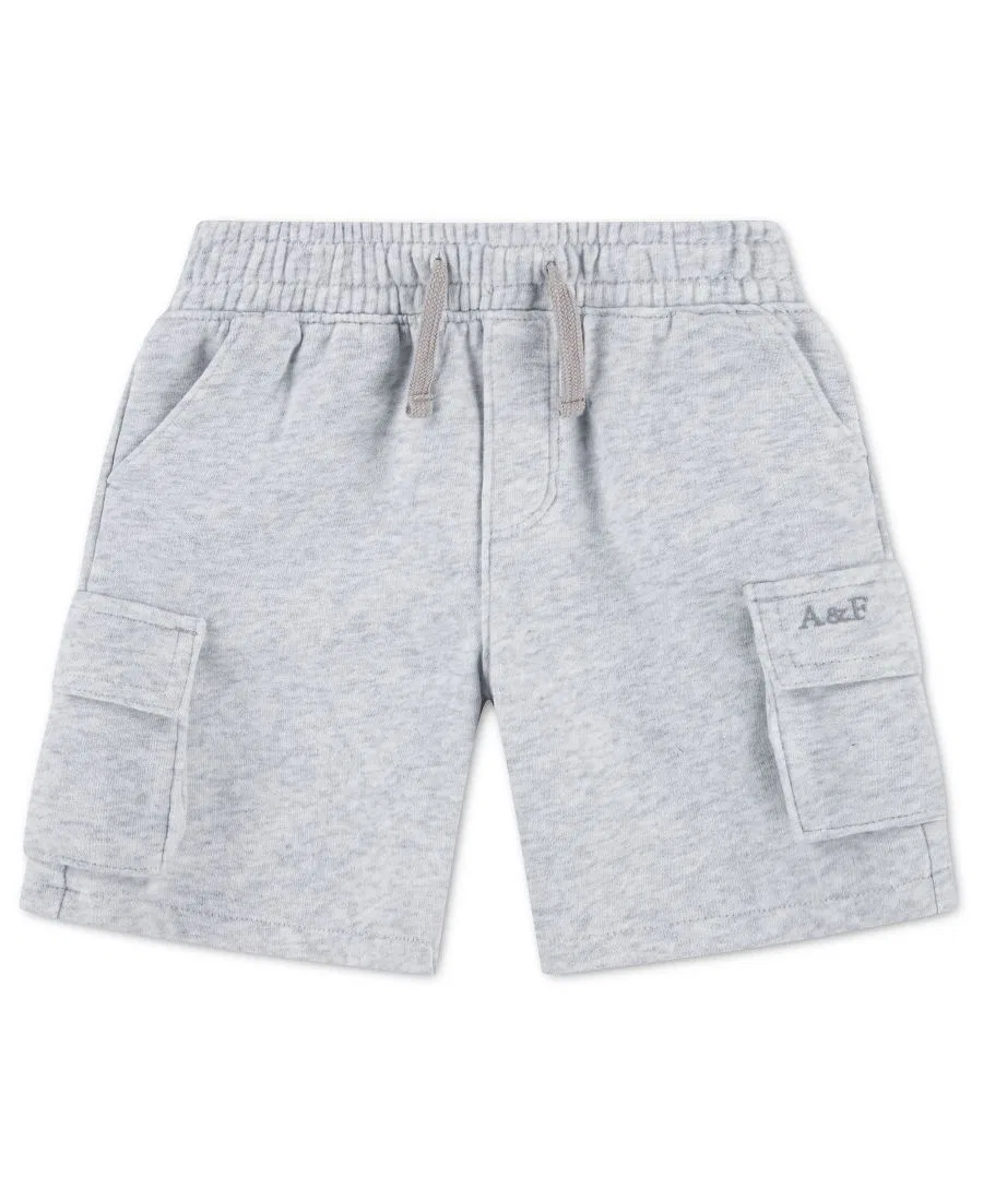 Детские флисовые шорты-карго для мальчиков 2T-5T Abercrombie Kids, серый