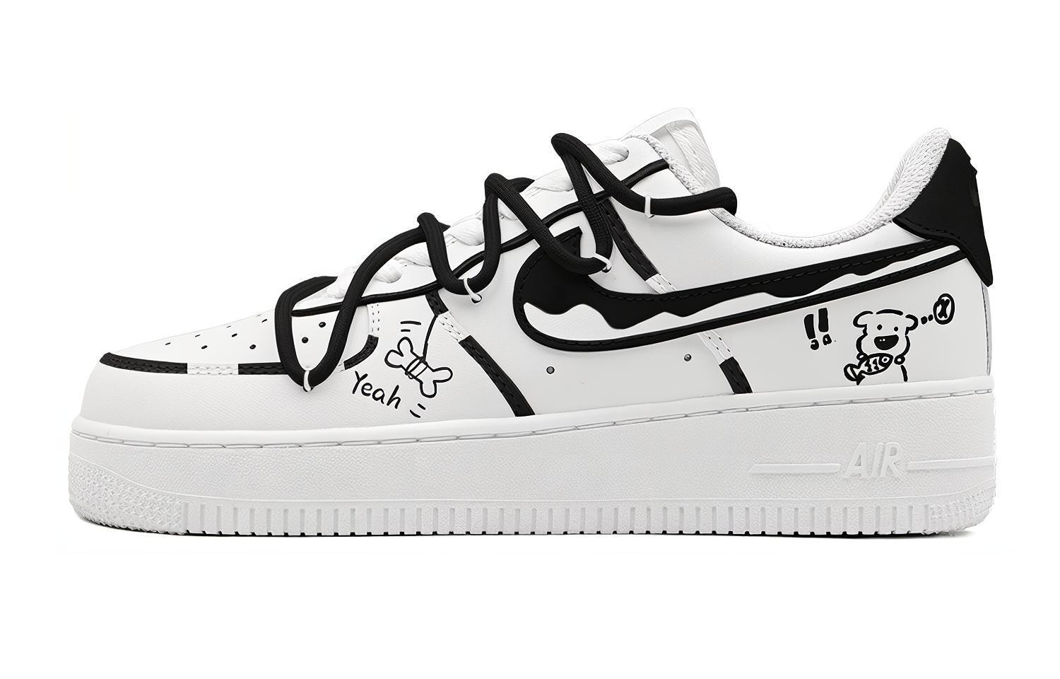 

Женские кроссовки для скейтбординга Nike Air Force 1, Black/White