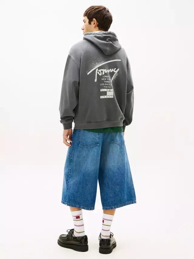 Хлопковая толстовка с капюшоном, черная Tommy Hilfiger — фото 3