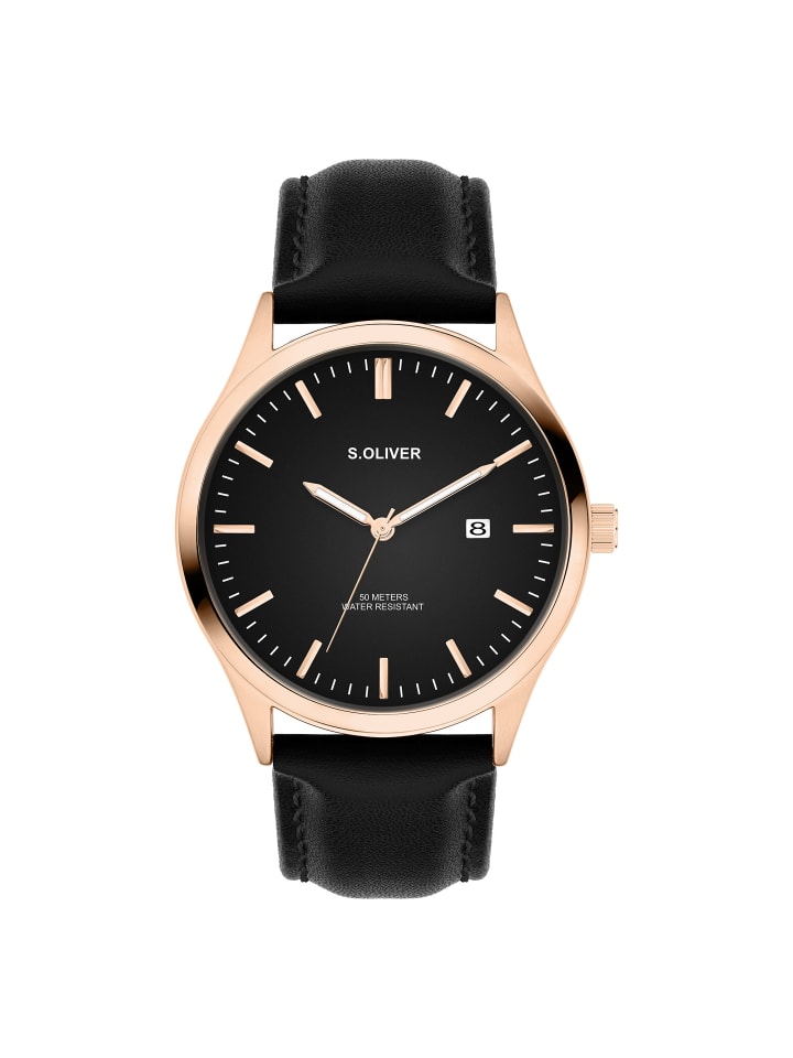 

s.Oliver Классические и элегантные наручные часы черного цвета