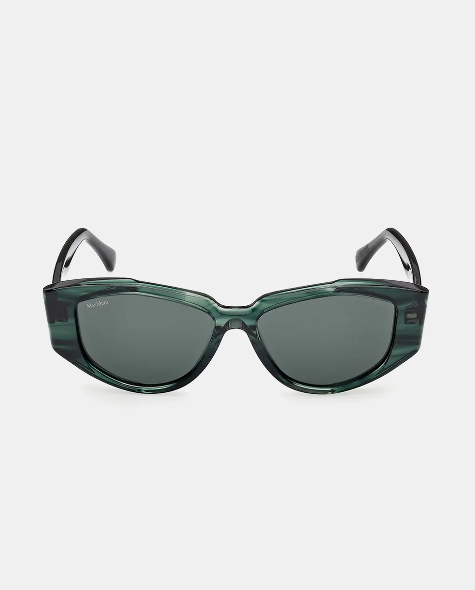 

Женские солнцезащитные очки круглые ацетатные Max Mara, зеленый