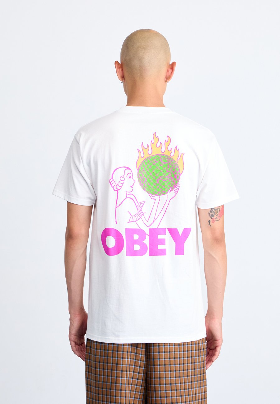 

Футболка Obey Clothing WORLD IN FLAMES, White