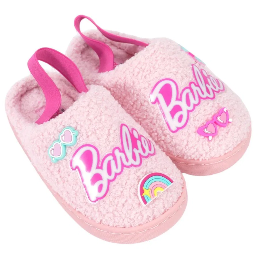 Детские тапочки-слипоны из искусственного меха Barbie, розовый