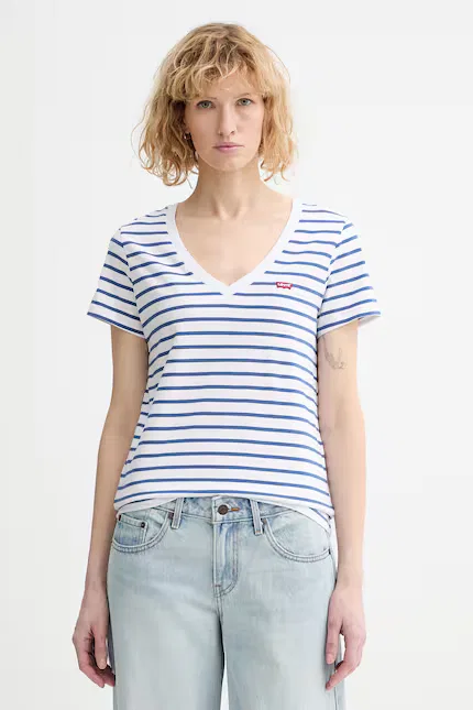 Футболка с V-образным вырезом Perfect V-Neck Levi's, синий