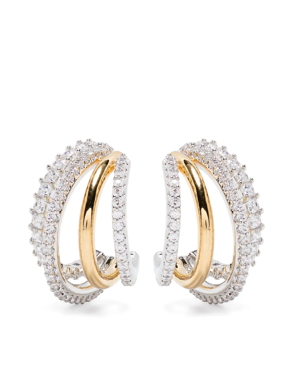 

Серьги-кольца Hyperbola Swarovski, серебряный