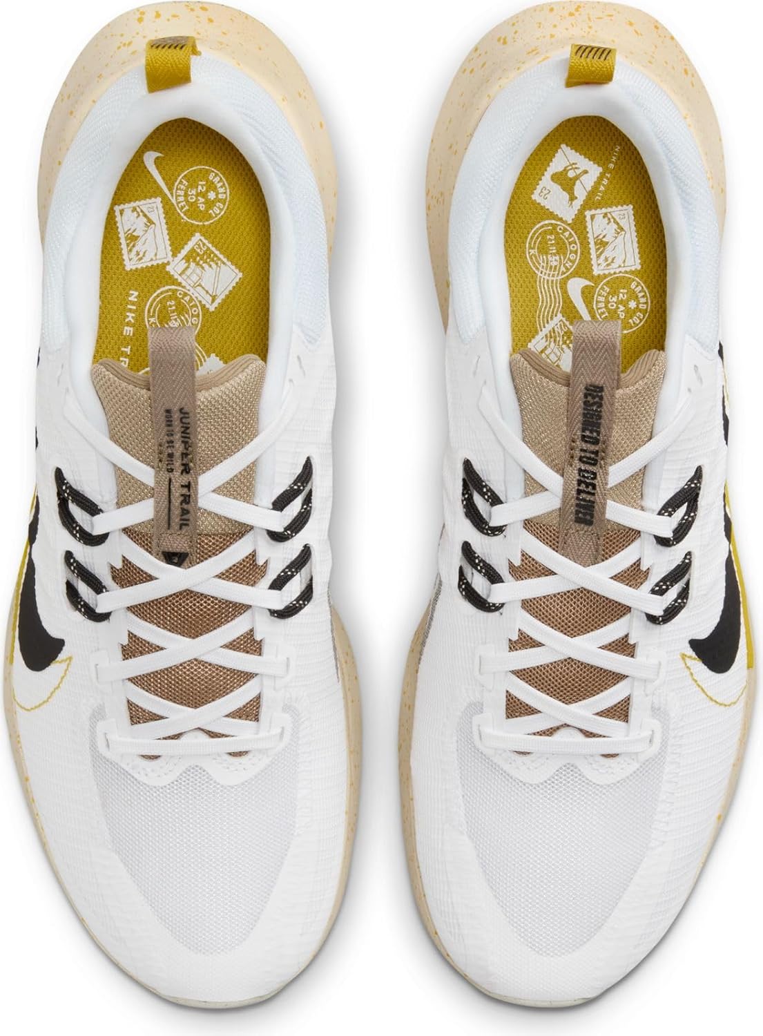 Мужские кроссовки Nike Juniper Trail 2 Nn низкие, белый/черный/желтый/хаки — фото 3