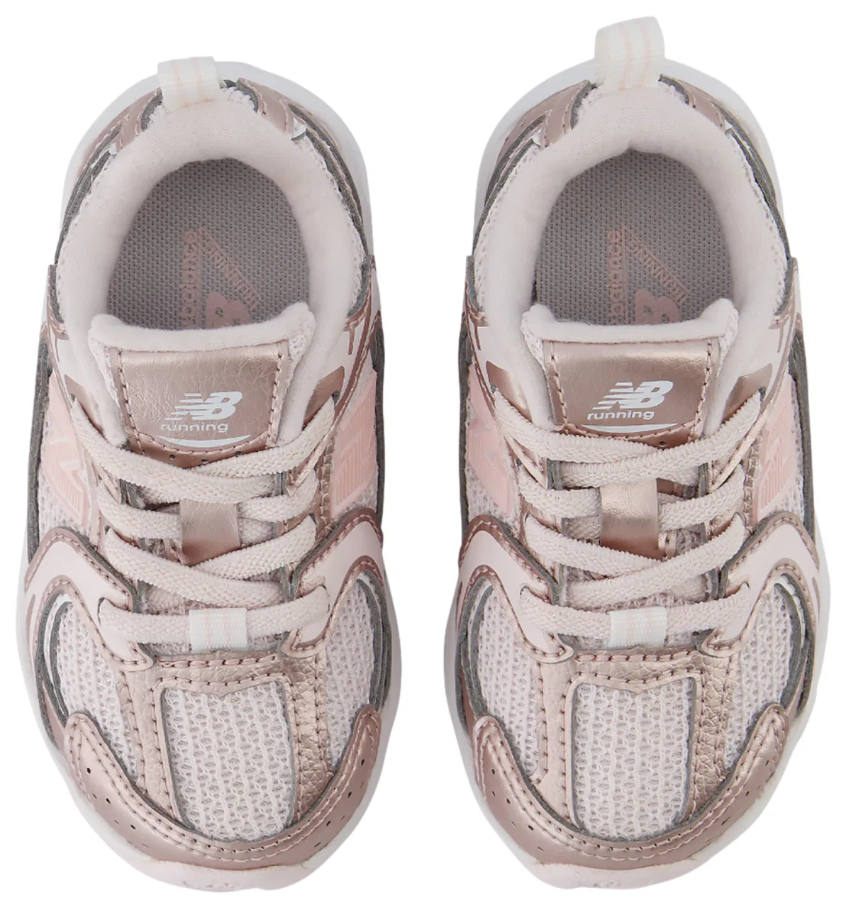 Детские кроссовки для девочек с легким дышащим верхом 530 New Balance, Pink Shine — фото 4