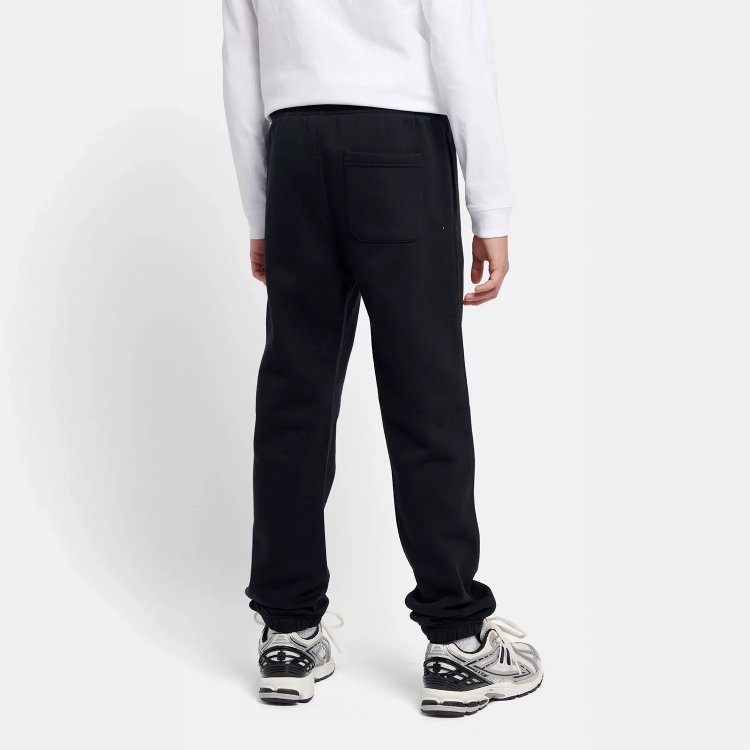 Детские спортивные брюки на резинке с вышитым логотипом Brush Back Small Logo New Balance, Black — фото 4