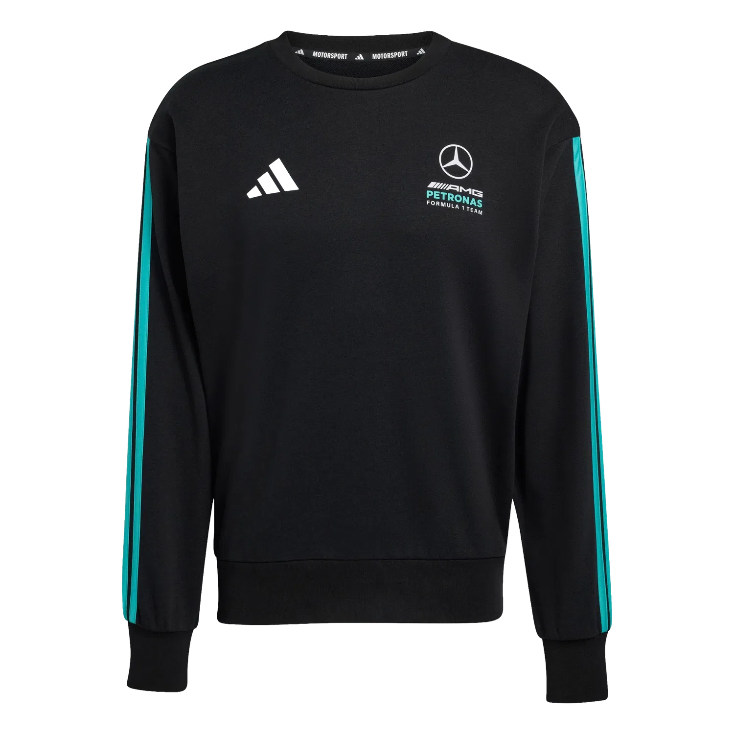 Мужской лонгслив с принтом Mercedes-AMG Petronas Formula 1 Team Adidas, черный