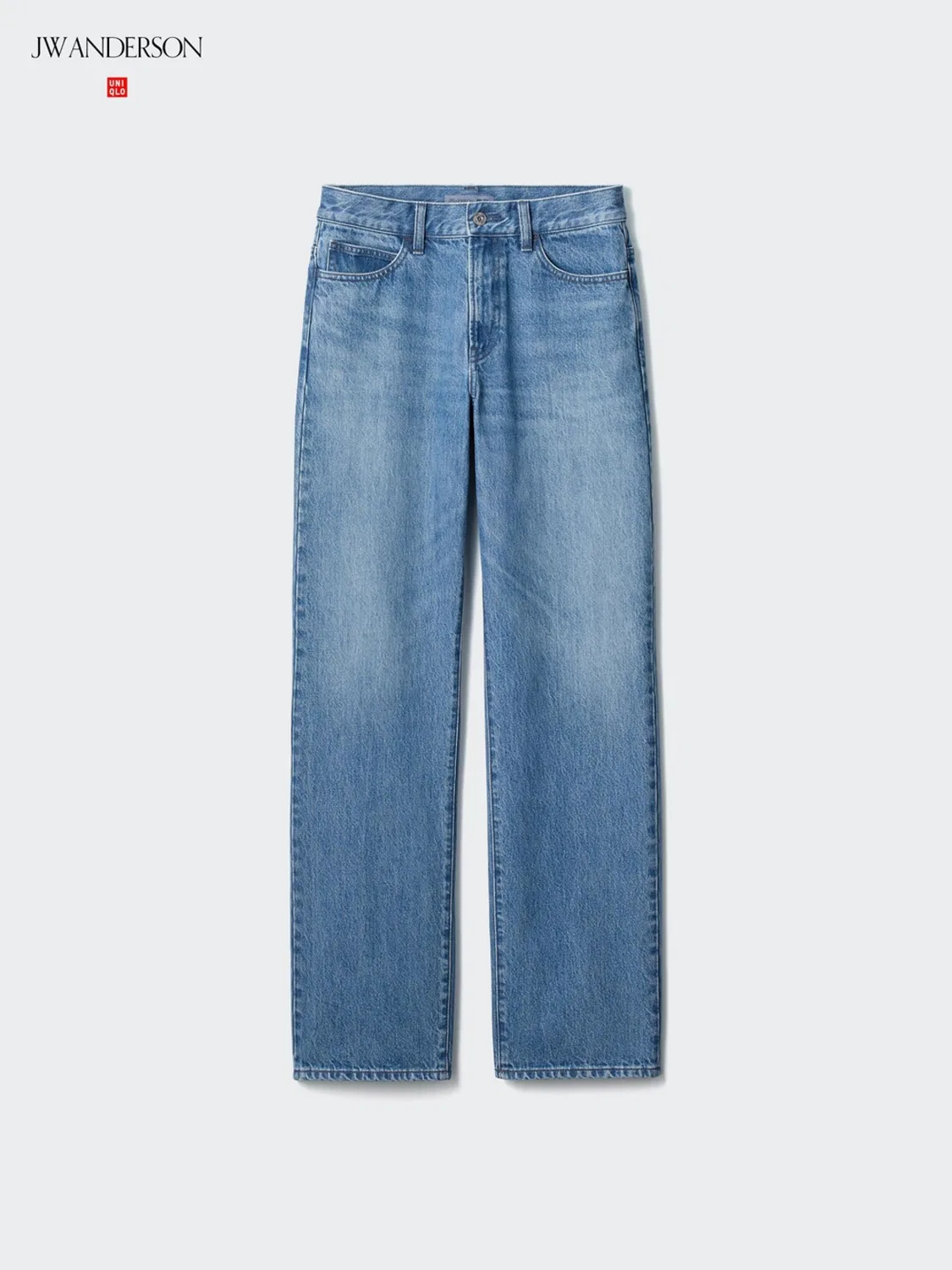 Джинсы прямые удлиненные Uniqlo x JW Anderson, 69 темно-синий — фото 3
