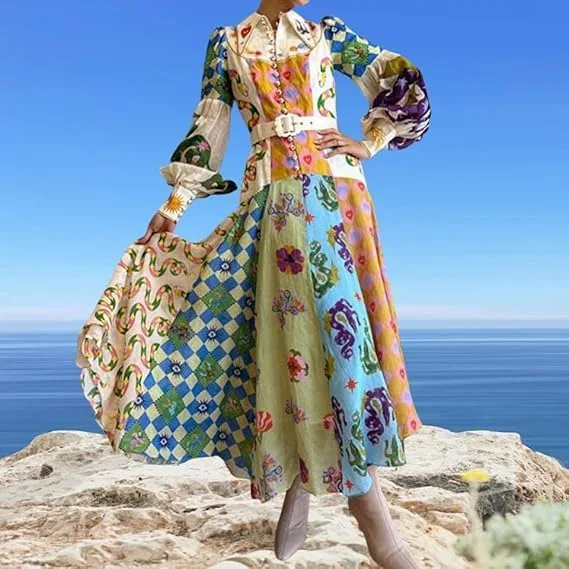 Женское платье макси с принтом граффити Swing Dress, Floral — фото 3