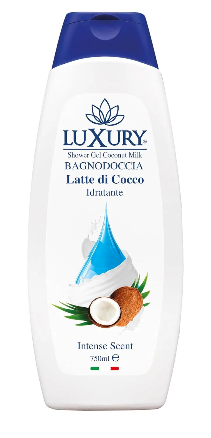 Гель для душа Coconut Milk, Luxury, набор 12 шт, 1 мл, White