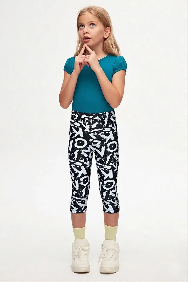 Детские шорты для девочек с принтом Alphabet Lovetti, Patterned