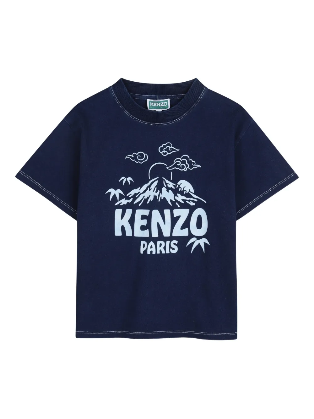 

Футболка с короткими рукавами Kenzo Kids, синий