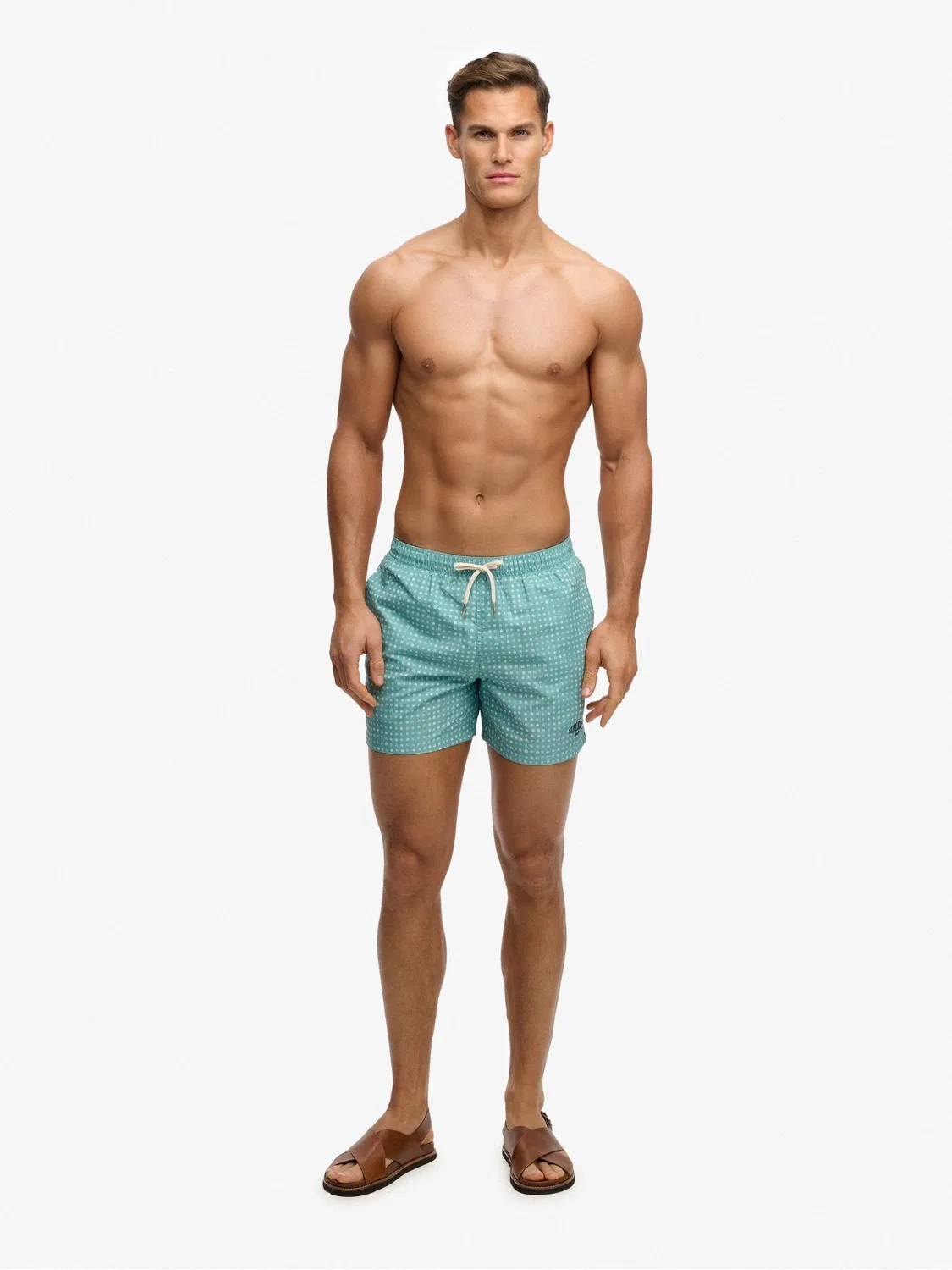 Плавки Premium Printed 15 Superdry, зеленые — фото 3