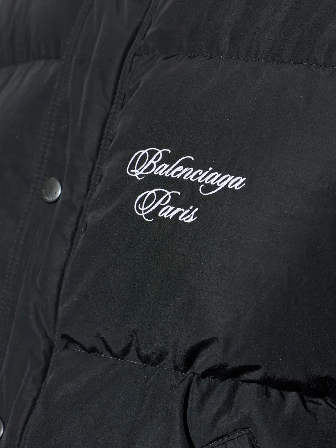 Куртка‑пуховик стеганая черная Balenciaga, черный — фото 2