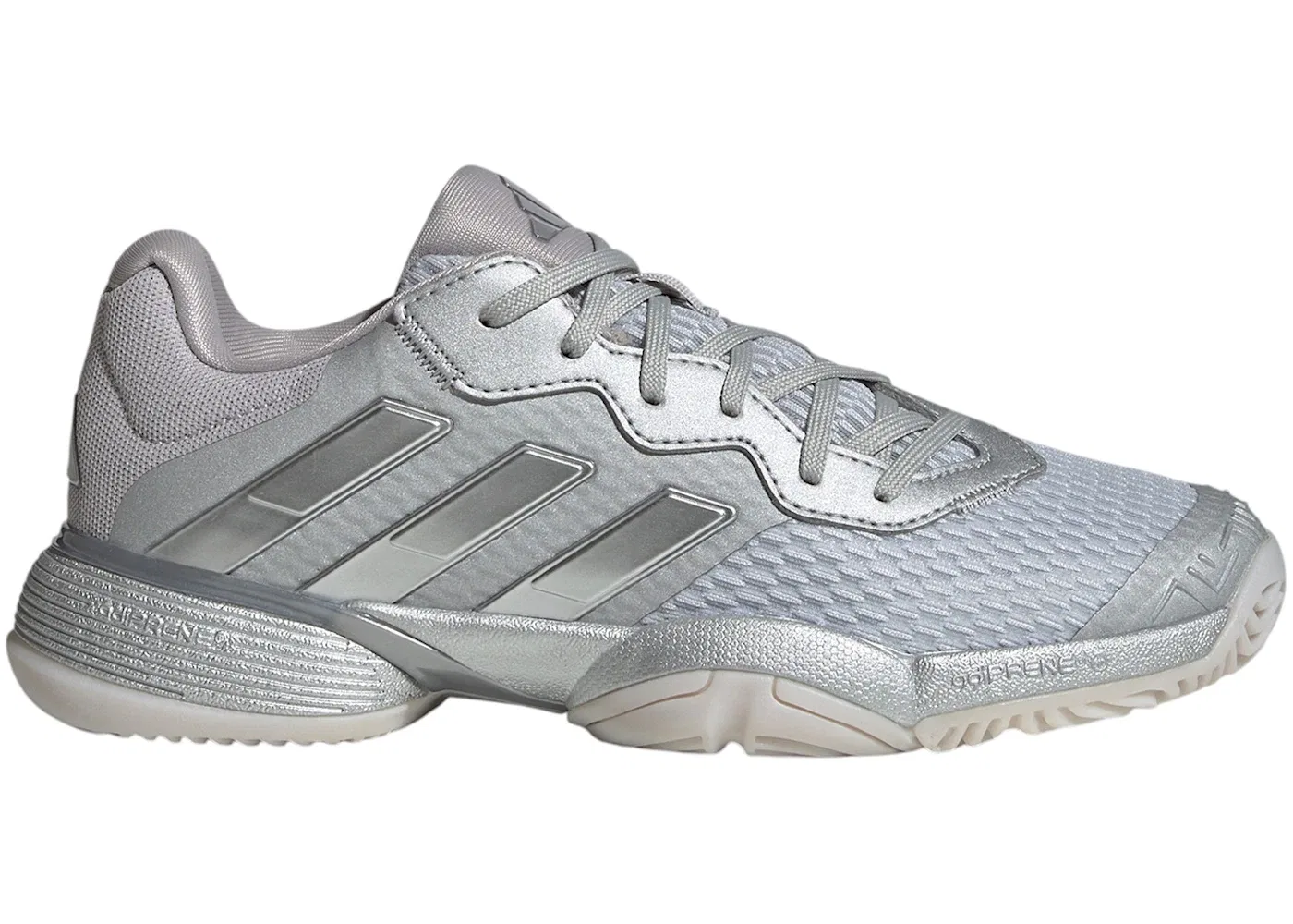 Детские кроссовки для мальчиков с перфорацией Adidas Barricade, Silver Metallic Silver Metallic Dash Grey