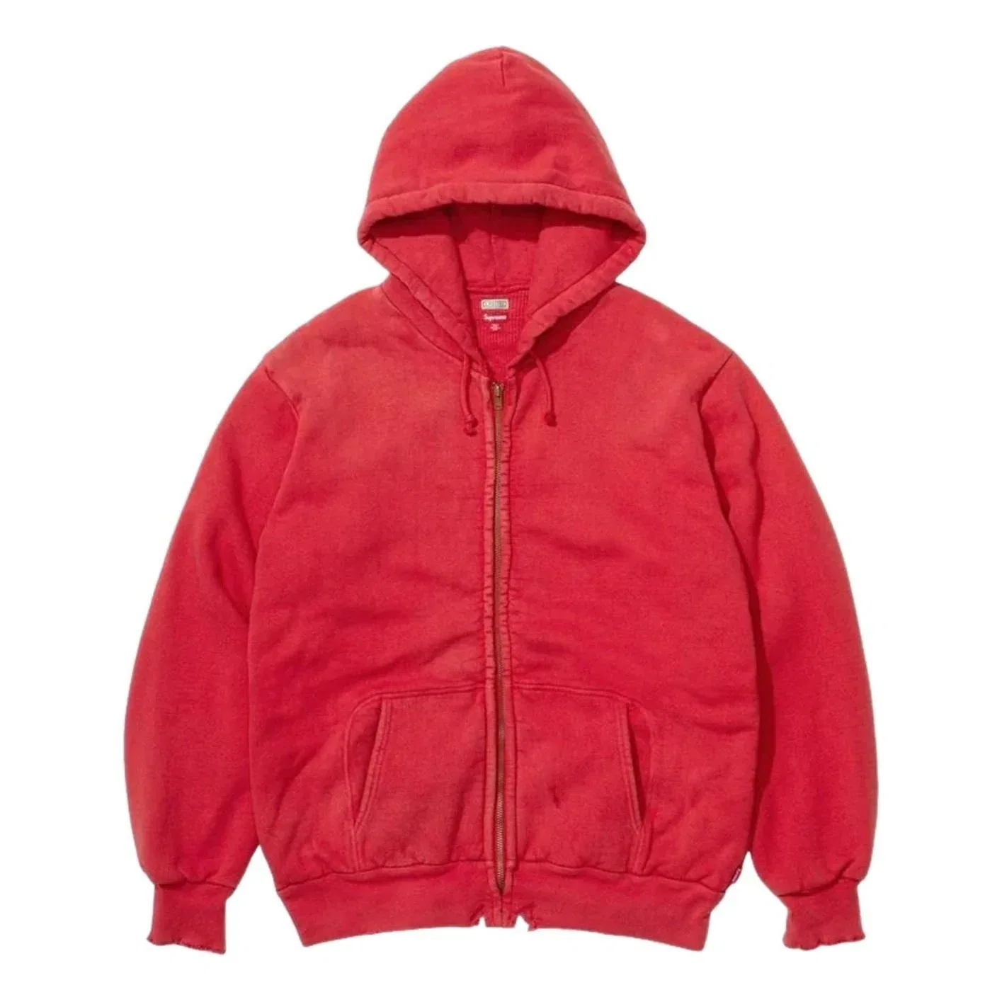 Мужское худи FW26 x A.PRESSE Vintage Zip Up Hooded Sweatshirt 'Red' Supreme, красный