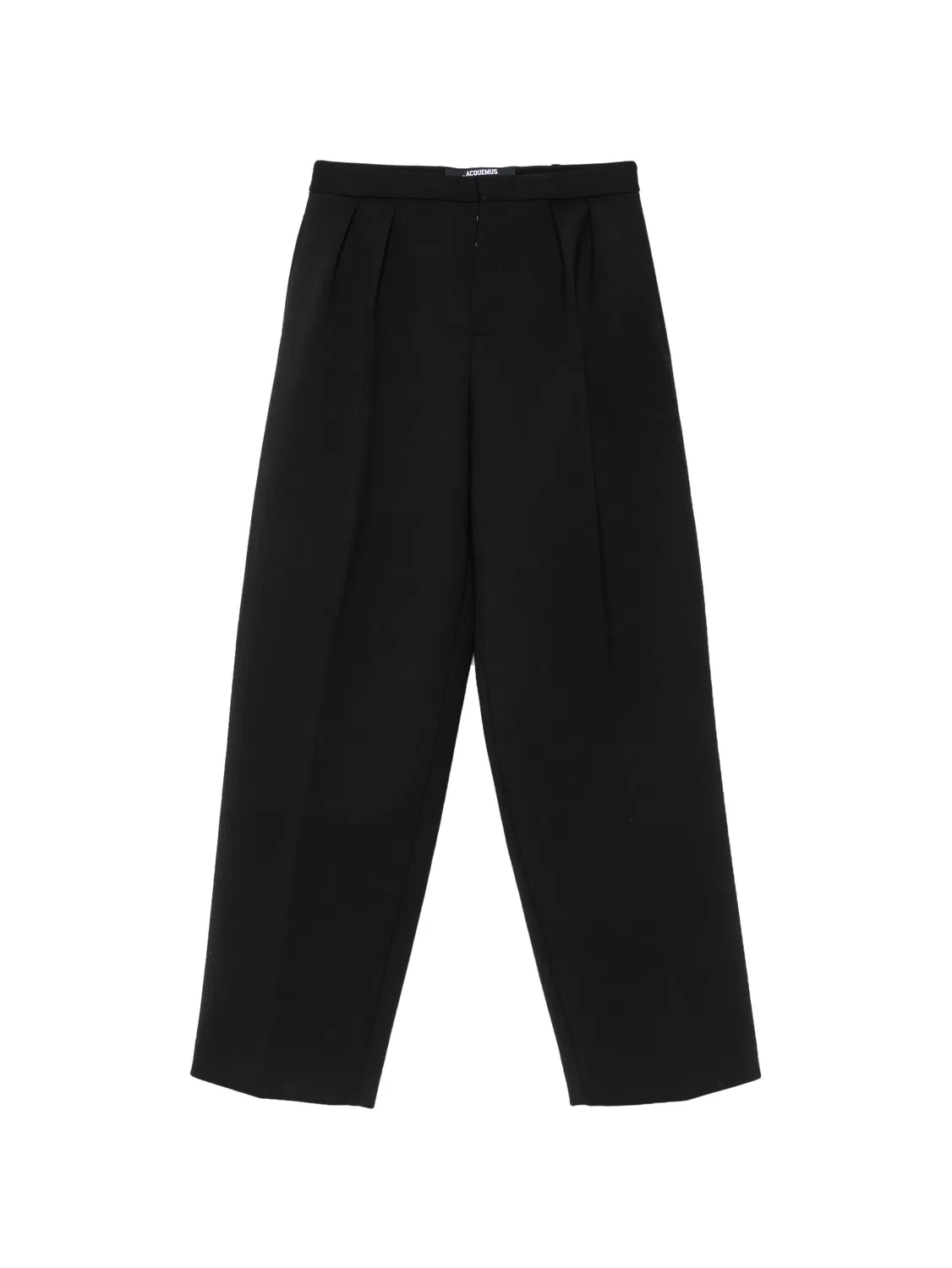 Широкие брюки черные со складками Jacquemus, черный