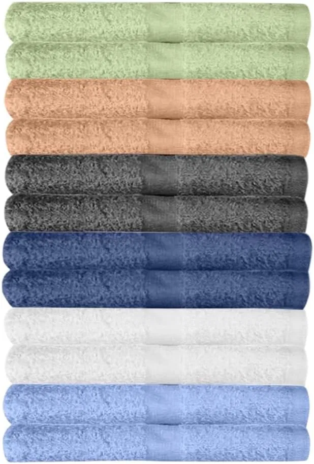 Мочалки 100% хлопок, 12 штук, 30,5x30,5 см, KAHAF COLLECTION