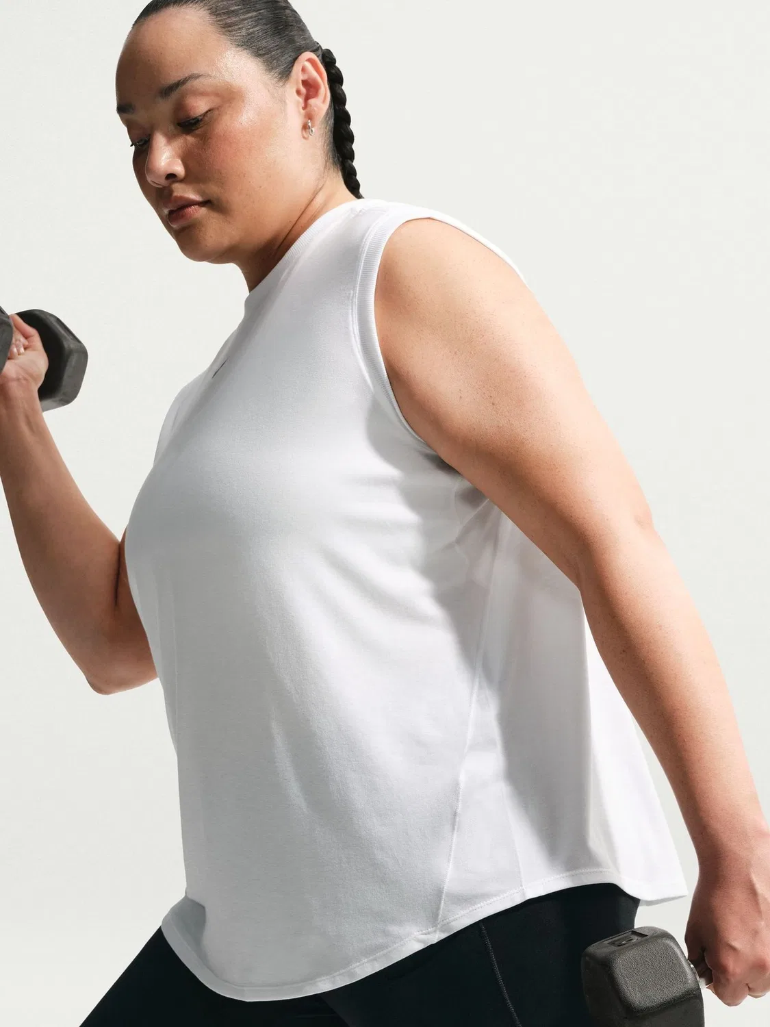 Топ Nike One Relaxed Dri-FIT, белый — фото 3