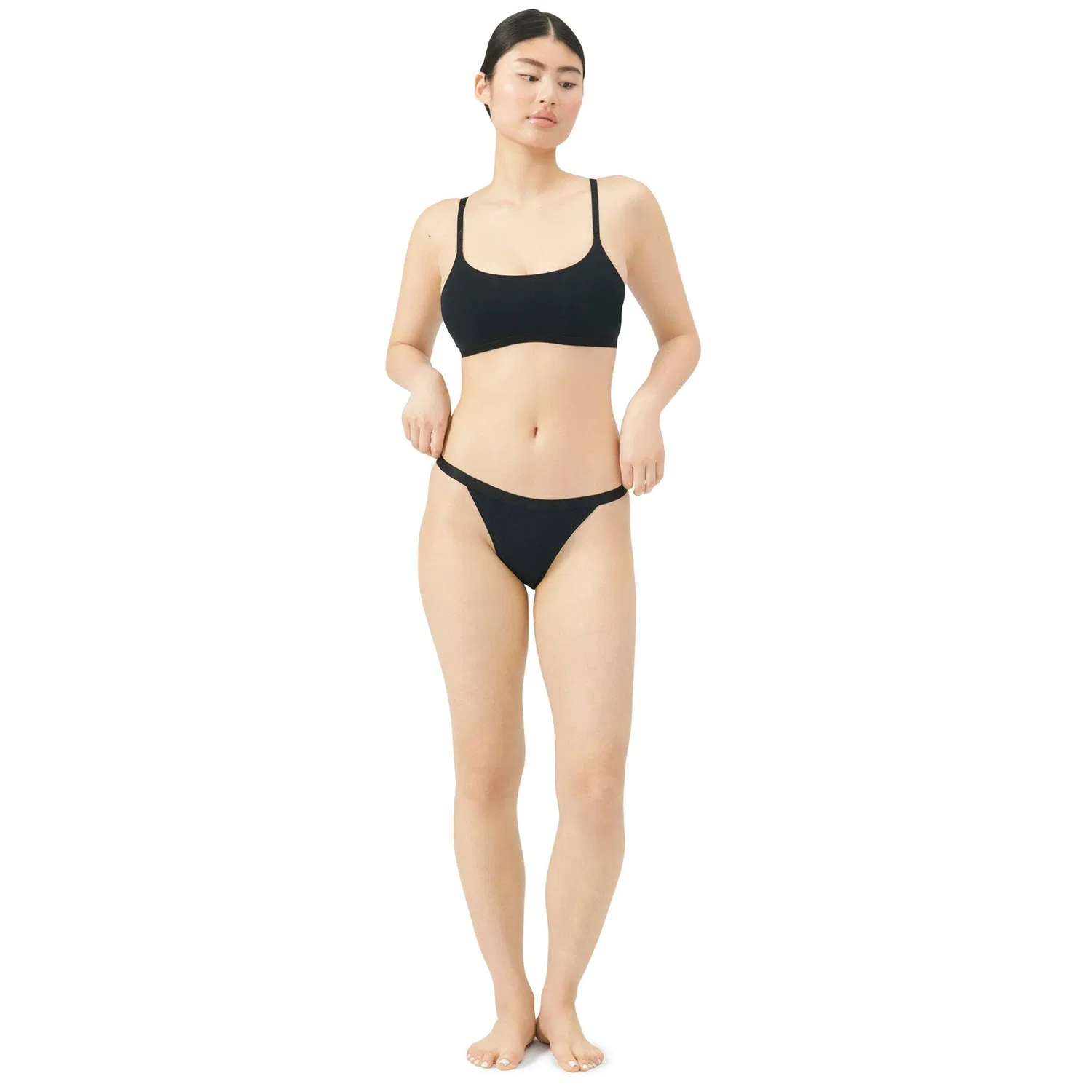 Женские трусы-слипы с логотипом Adidas Active Essential, Черный — фото 2