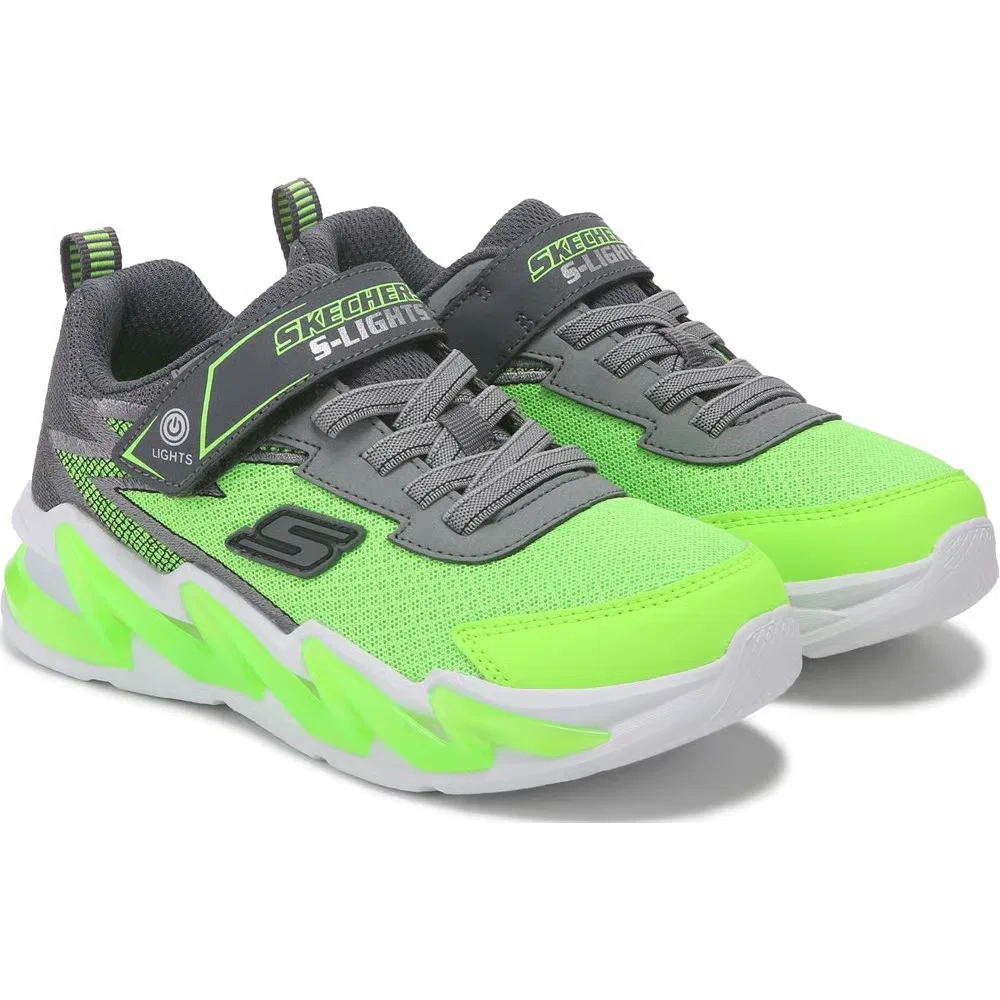 Детские кроссовки с подсветкой Light Surge Skechers, Charcoal/Lime