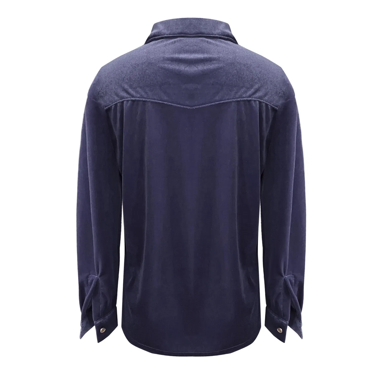 Женская рубашка с длинным рукавом Velvet Shirts Plus Size, с воротником и нагрудными карманами, Viola — фото 3