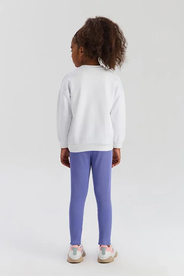 Детские свитшот для девочек хлопковый Tyess Basic, White — фото 4