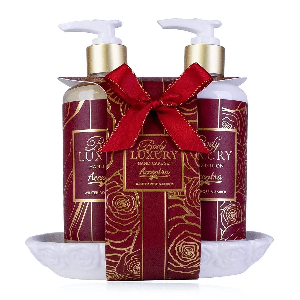 Набор для рук Body Luxury, accentra, 290 мл мыло + 290 мл лосьон, Winter Rose & Amber