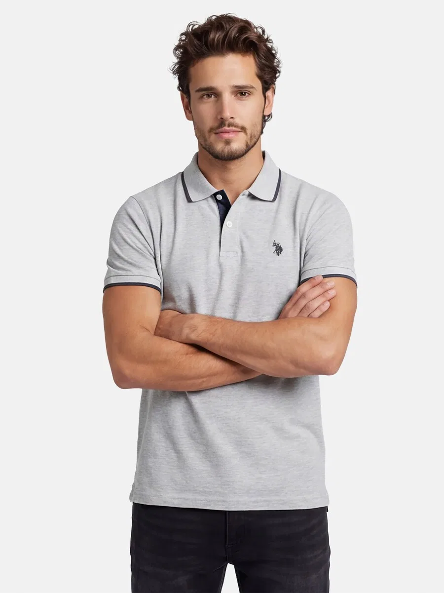 Футболка светло-серый цвет U.S. POLO ASSN. — фото 2