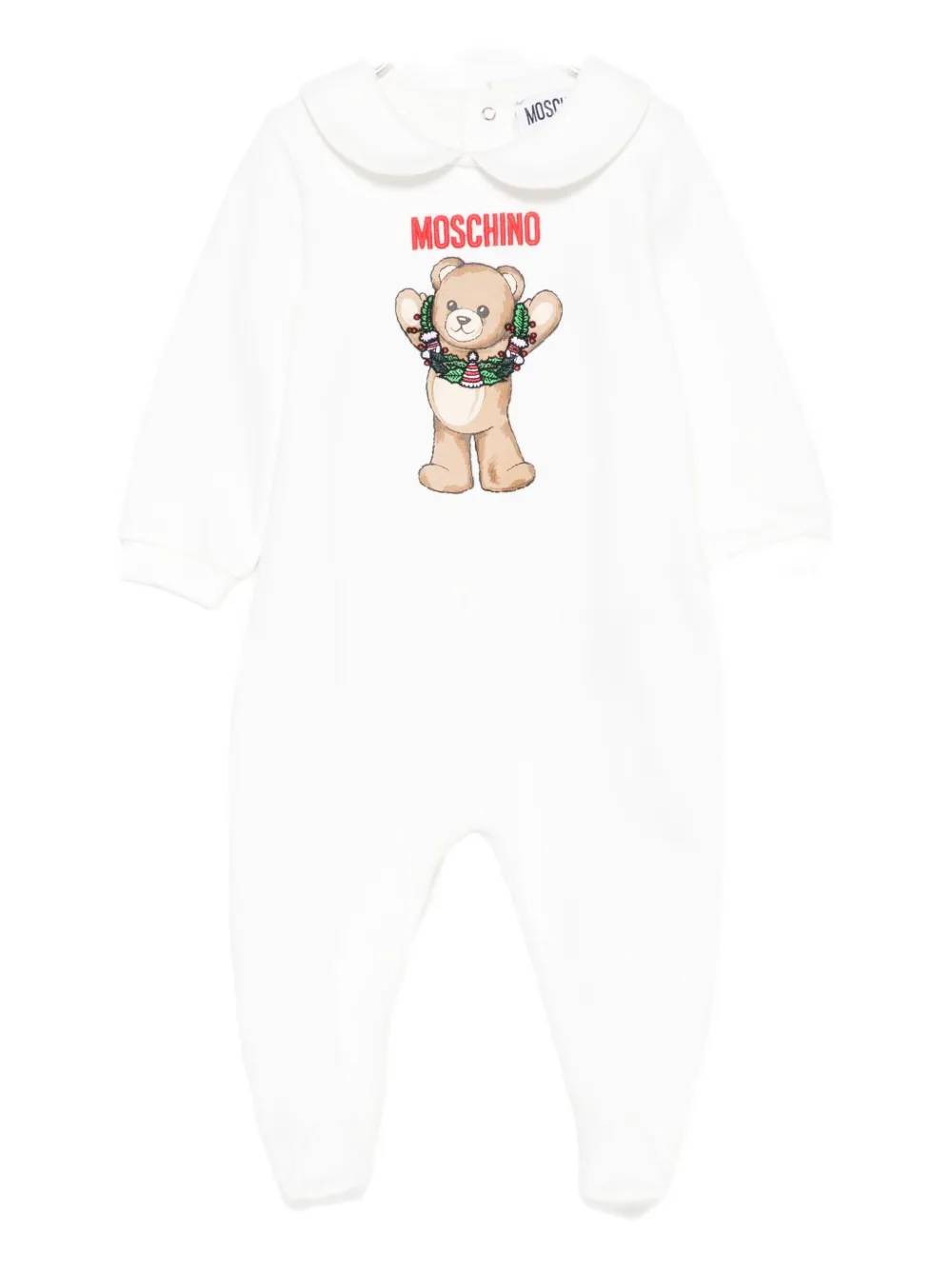 

Комбинезон с принтом Тедди Moschino Kids, белый