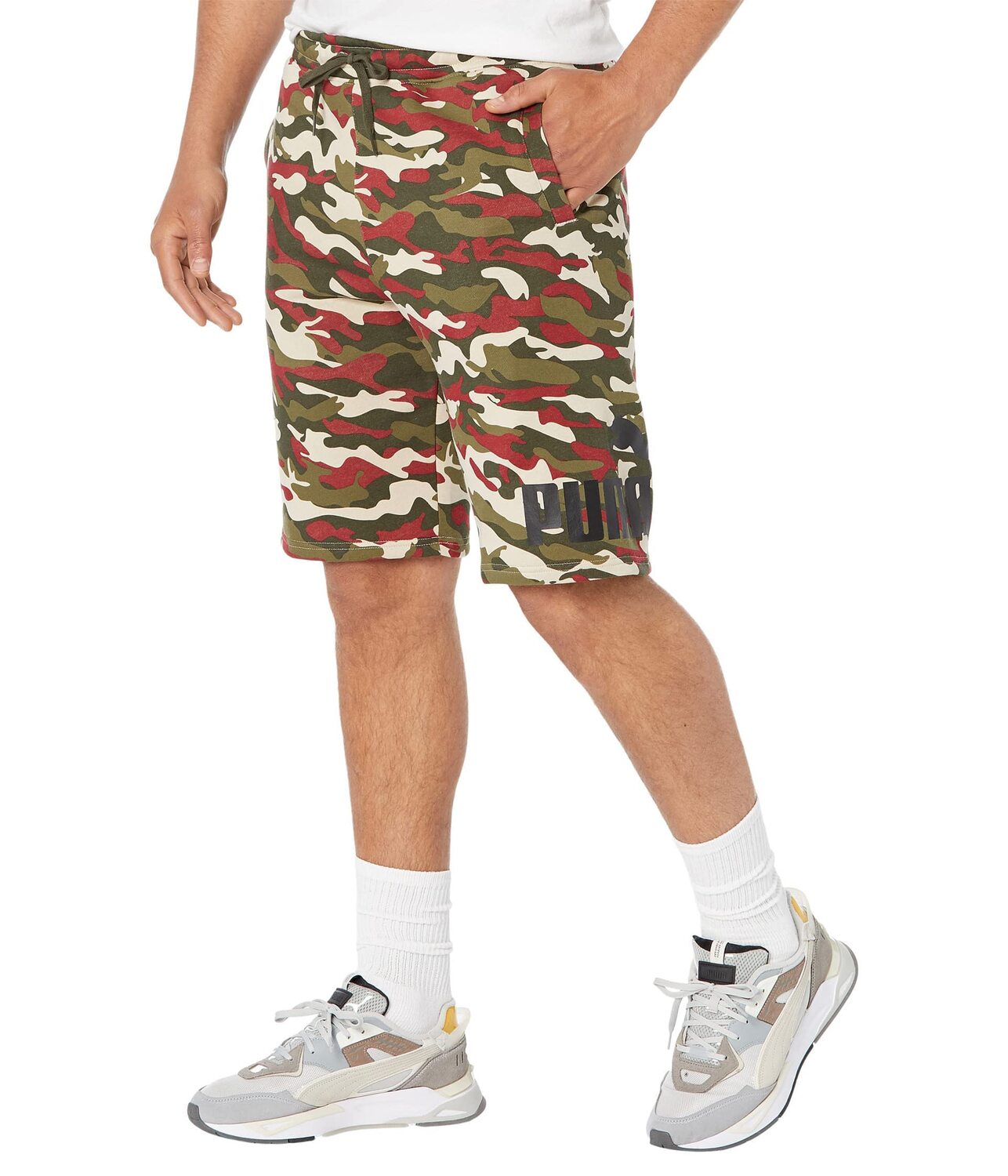 

Шорты PUMA, Big & Tall Camo All Over Print Fleece Shorts