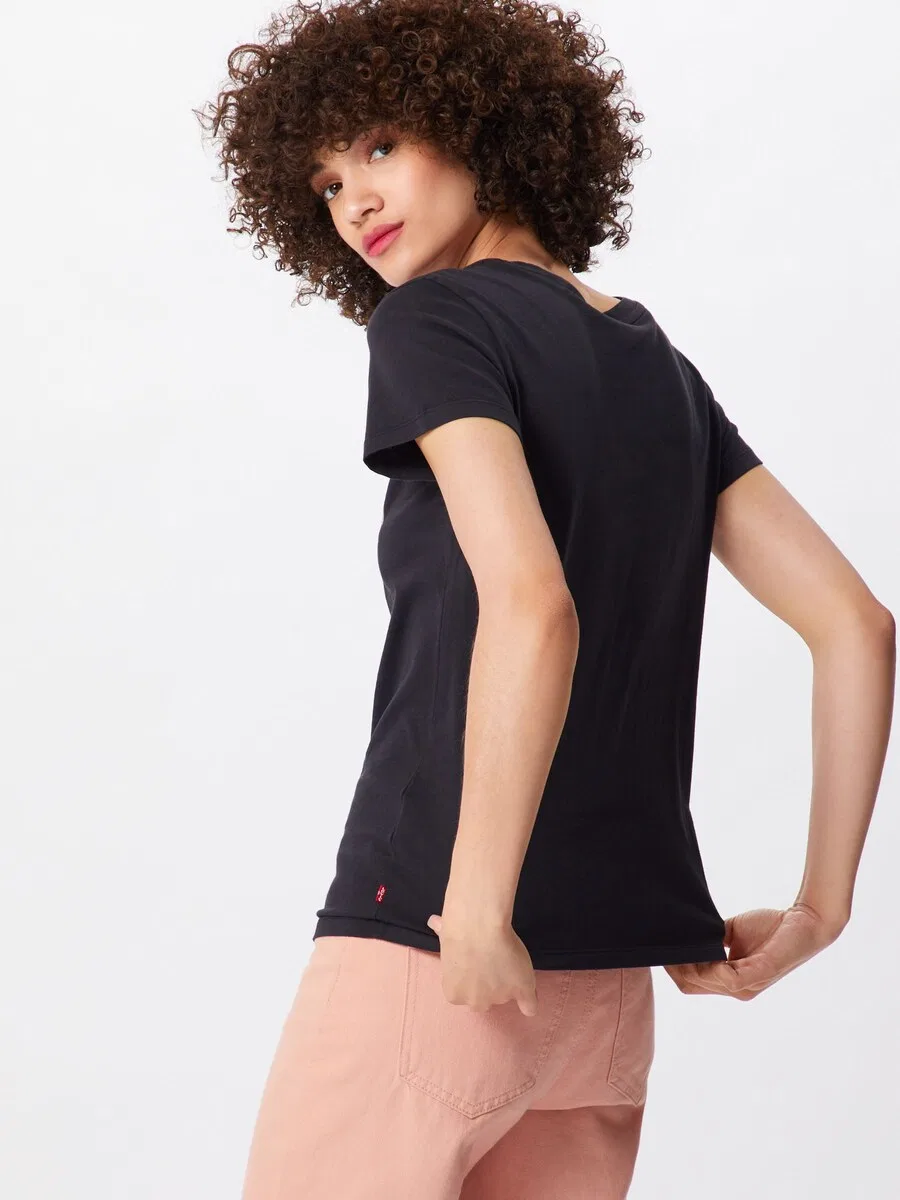 Футболка LEVI'S "Perfect Tee" черного цвета — фото 4