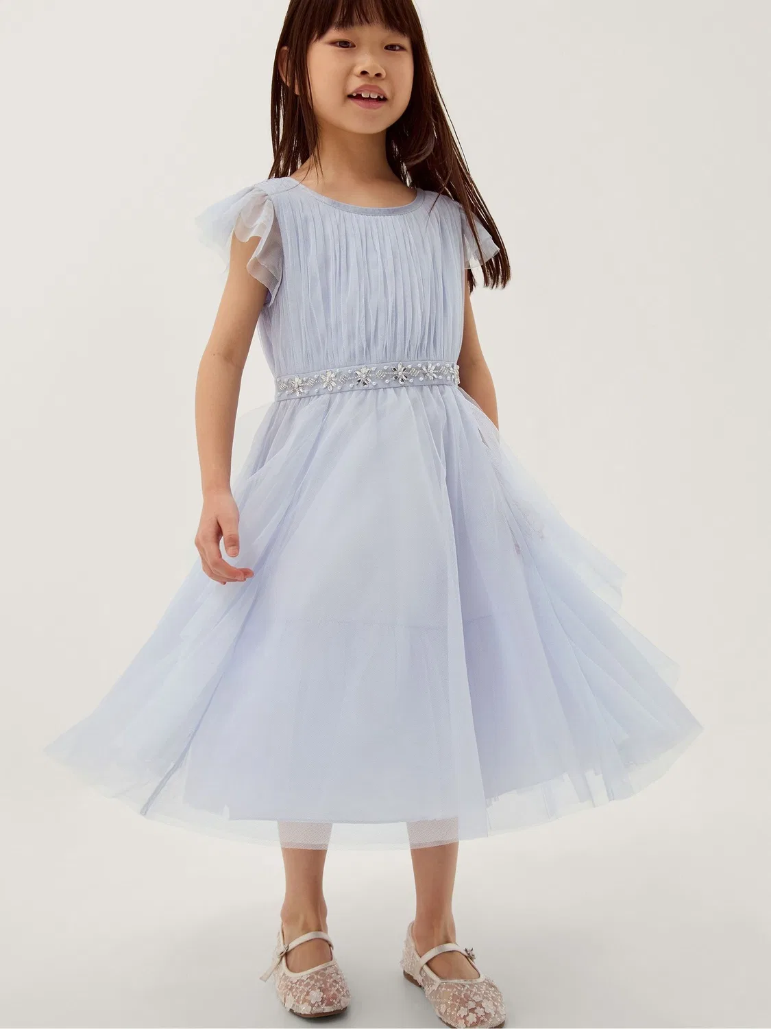 Платье с рюшами Pennie Monsoon, Blue