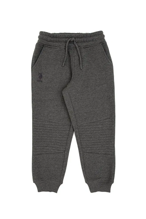 Детские спортивные штаны для мальчиков на флисе U.S. Polo Assn., Anthracite Melange — фото 3