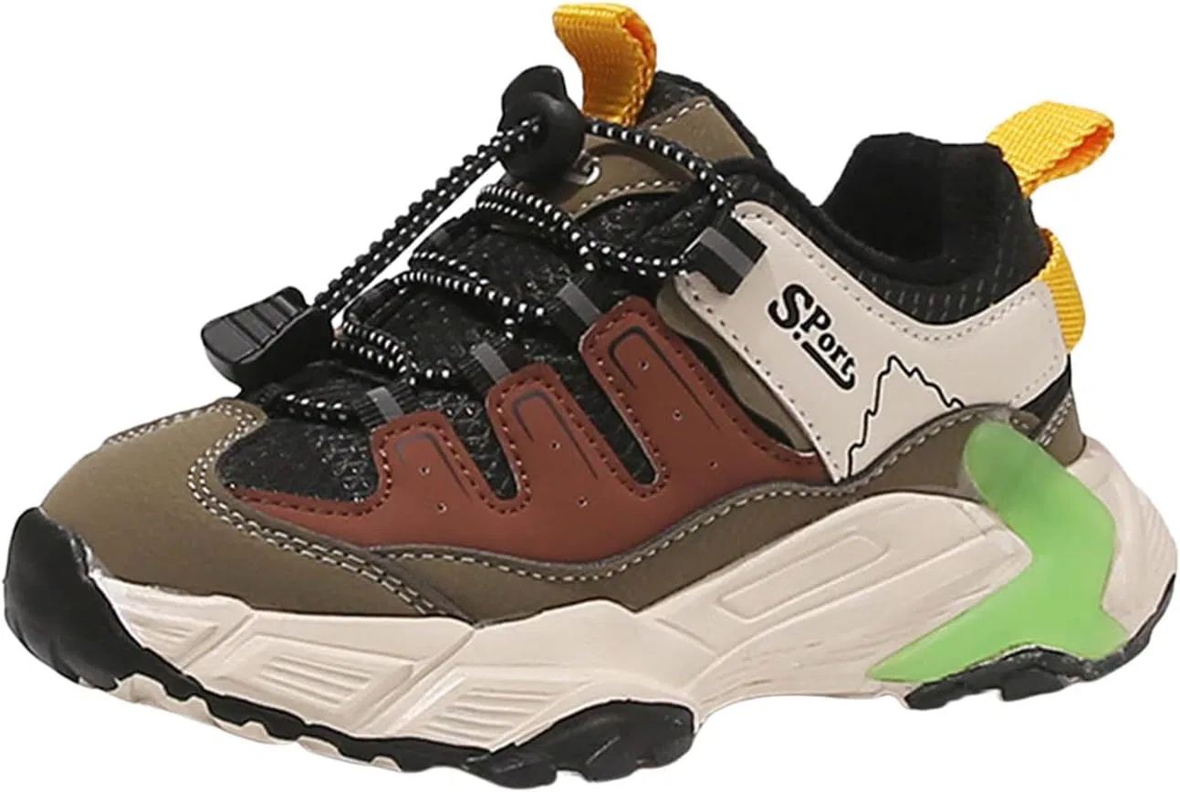 Детские кроссовки для девочек с принтом Mesh Breathable Sports Sneakers, Brown