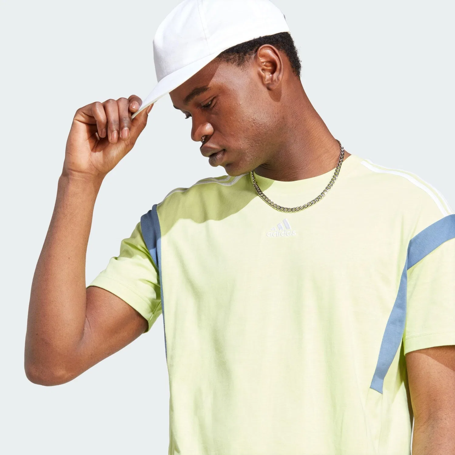 Мужская футболка с цветовой блокировкой Colourblock T-Shirt Adidas, Anisgrun — фото 4