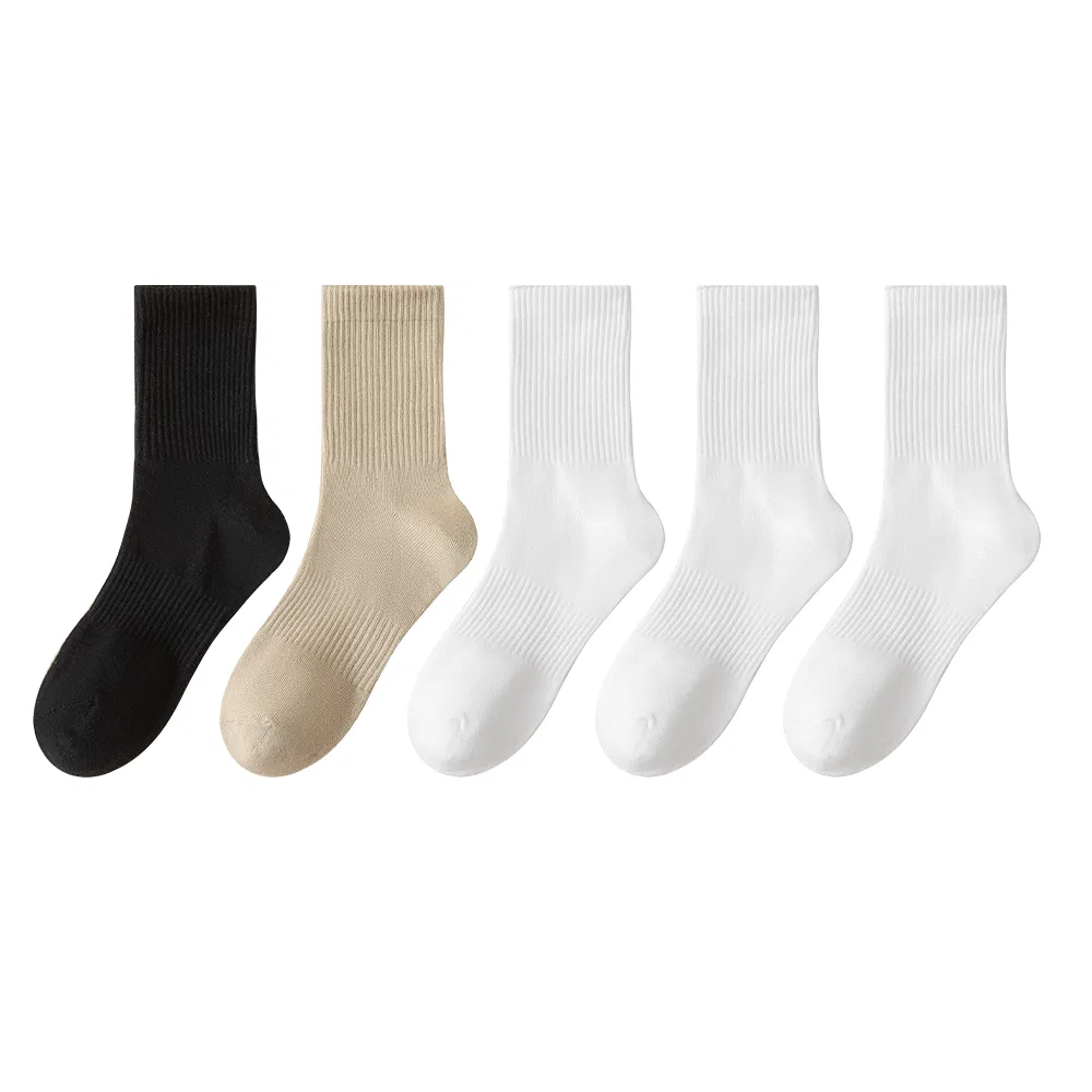 Детские носки 5 пар MINISO, Цвет: 3 White+Black+Khaki
