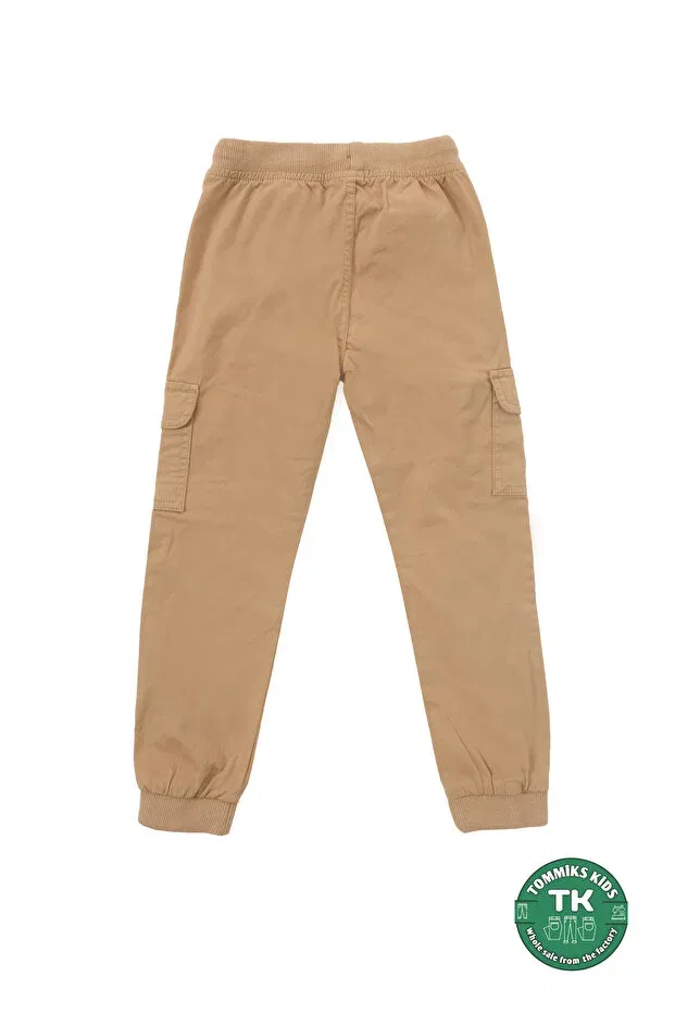 Детские брюки-карго для девочек хлопковые Tommiks Kids, Beige — фото 2